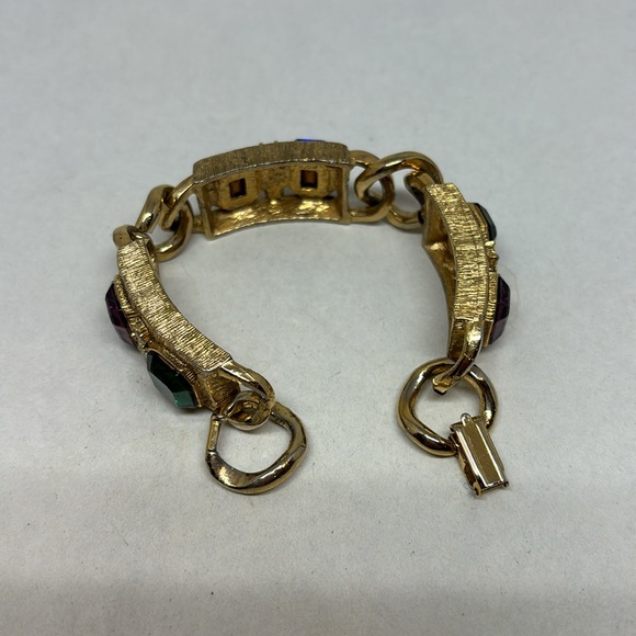 Large octagon rhinestone bracelet - Picture 12 of 13